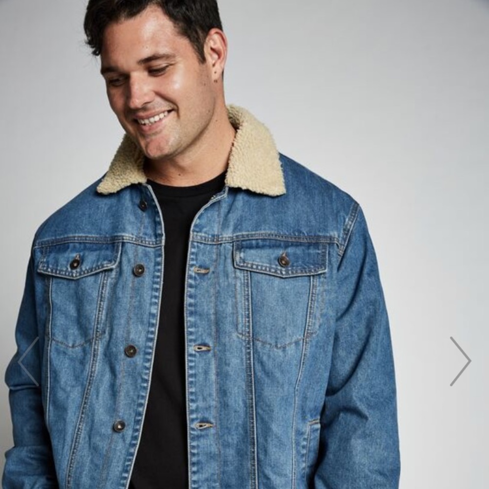 Cotton On Men’s Nu Sherpa Rodeo Jean Jacket L